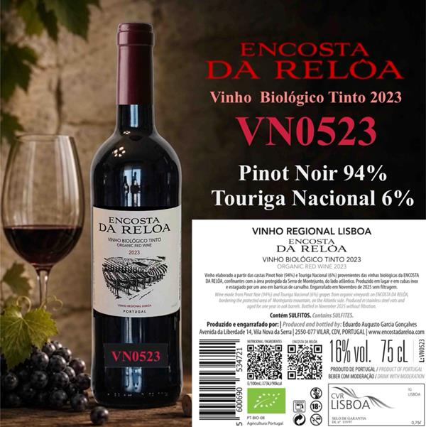Vinho Biológico Tinto 2023