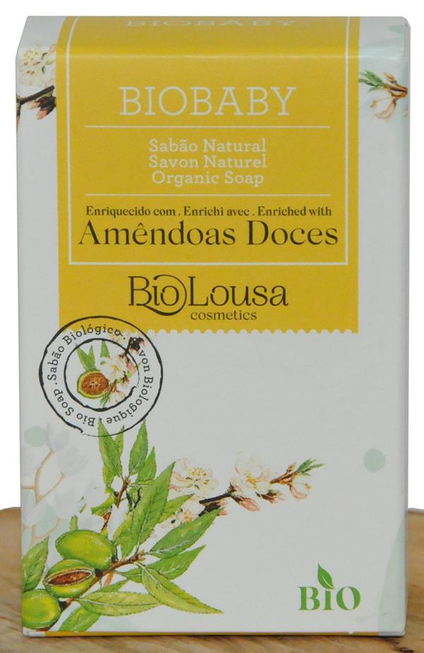 Biobaby - Sabonete natural, ideal para bébés e peles muito sensíveis, enrequicido com óleo de amendoas doces , 100 g