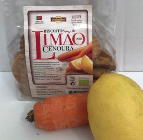 Biscoitos Bio de Limão com Cenoura, 200g