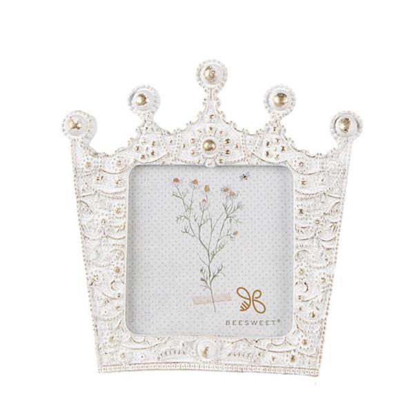 Moldura Coroa Bee branca 12cm X 12cm