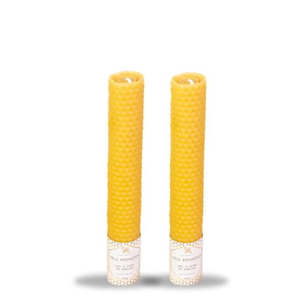 VELA AROMÁTICA DE MEL E CERA DE ABELHA