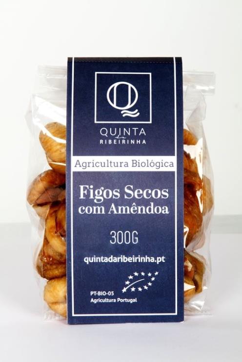 Figos Secos com Amêndoa, Variedade Pingo de Mel, Emb. 300g