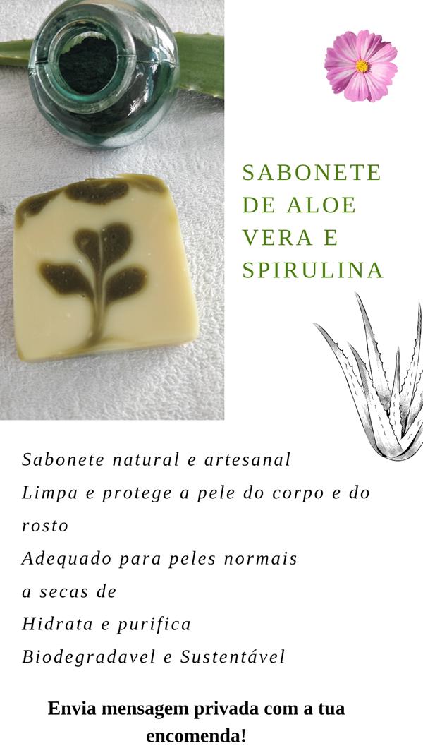 Sabonete de Aloe Vera e Spirulina