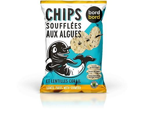 Chips Vegan de Lentilhas com Algas, 50g. Bord à Bord®