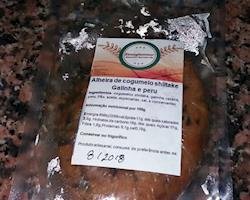 Alheira de cogumelo shitake galinha caseira e peru