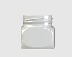 Frasco Pet Alimentar Transparente 200ml, com tampa branca (20 unidades)