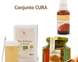 Conjunto CURA: Própolis em spray Geleia Real & N. 2 BeePólen