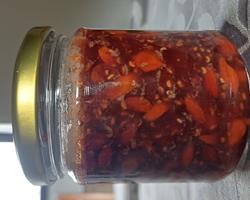 Compota de bagas goji e frutos vermelhos