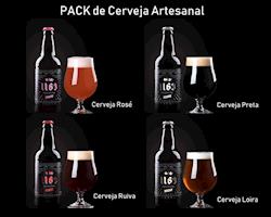 Pack de Cerveja Artesanal (Loira, Rosé, Preta, Ruiva)